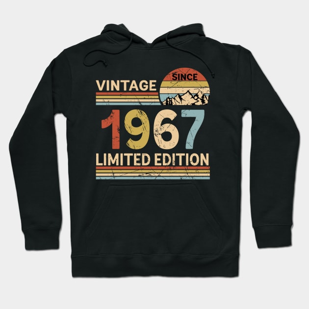 Vintage Since 1967 Limited Edition 56th Birthday Gift Vintage Men's Hoodie by Schoenberger Willard